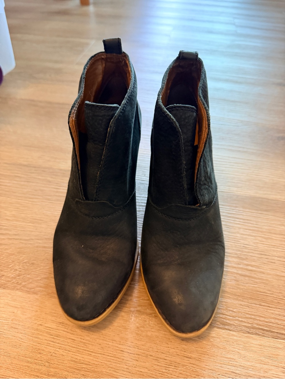 Lucky Women's Black Slip-On Ankle Booties